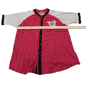 Mirage Mens Wisconsin Badger Licensed Collegiate Baseball Jersey 100% Cotton EUC